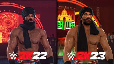 Wwe 2k23 Vs Wwe 2k22 Entrance Comparison Youtube