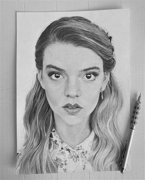 Anya Taylor-Joy drawing