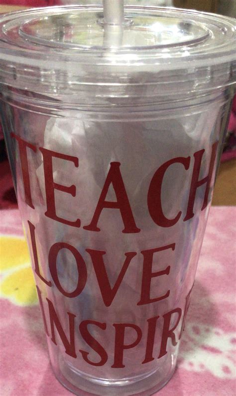 Teach Love Inspire Cup Glassware Glass Tableware