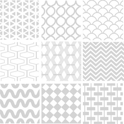 Seamless Geometric White Pattern Vectors Images Graphic Art Designs In