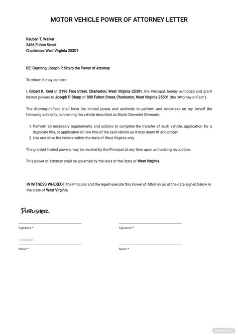 Printable Power Of Attorney Resignation Letter Template Printables