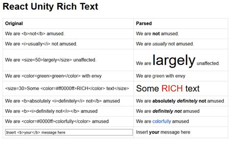 Github Emargollo React Unity Rich Text React Component To Parse And