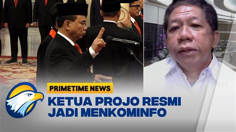 Ketua Umum Projo Budi Arie Resmi Dilantik Jadi Menkominfo YouTube