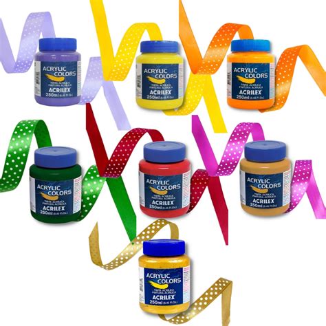 Kit Tinta Acrilica Acrilex Ml Fita Decorativa Shopee Brasil