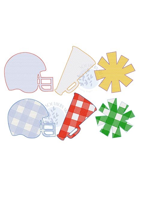 Football Embroidery Designs – Southern Sketch Designs