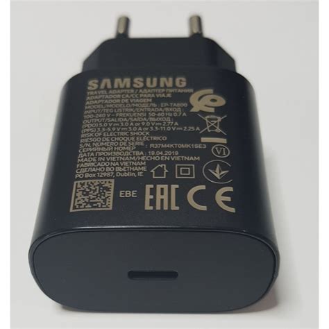 Samsung EP TA800 Cargador USB 11V Cable USB C 1m Negro PcComponentes Pt