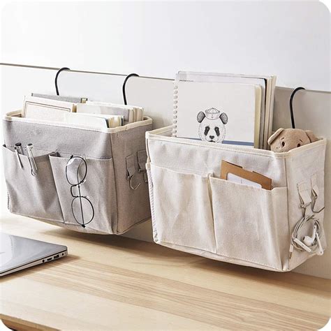 Zuji Pcs Sacs De Rangement Pour Lit Sac De Chevet Accrocher Poche