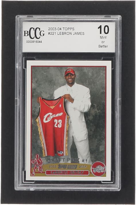 LeBron James 2003 04 Topps 221 RC BCCG 10 Pristine Auction