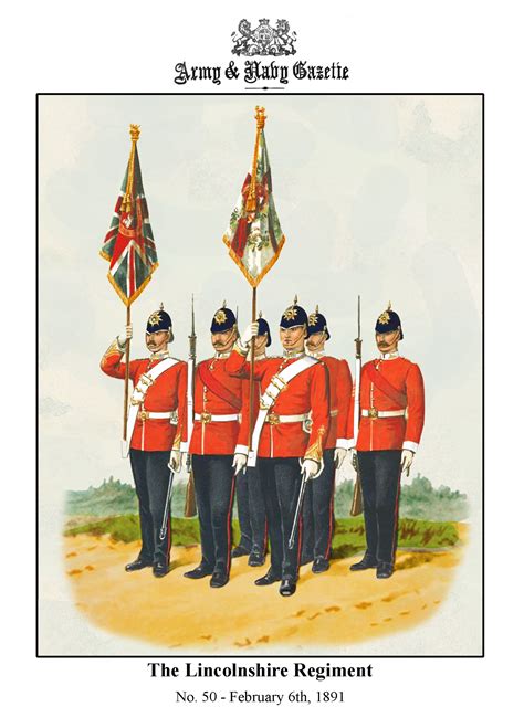 Colour Party Of The Lincolnshire Regiment 1891 By Richard Simkin From Types Of The British