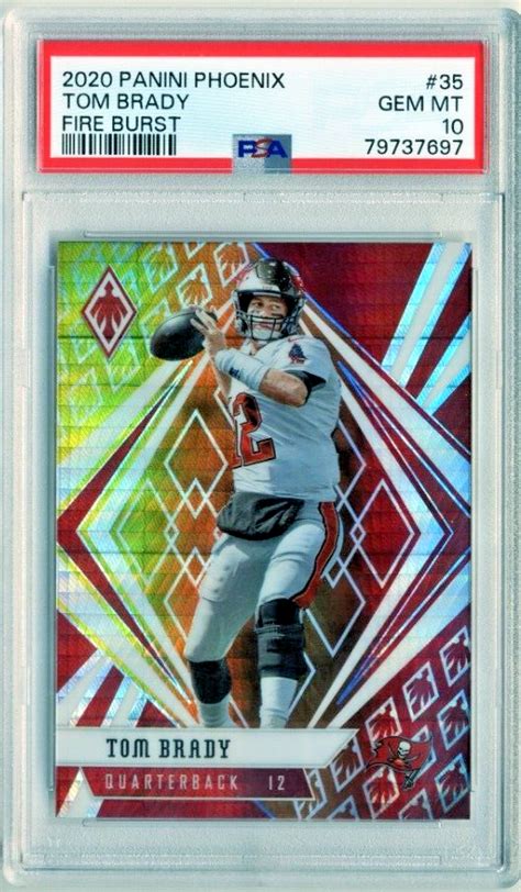 Tom Brady 2020 Phoenix Fire Burst Card 35 BUCCANEERS GRADED PSA 10 GEM