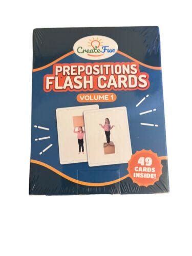 Createfun Preposition Flash Cards Photo Cards With Learning