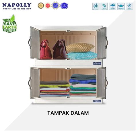 Lemari Plastik Lipat Box Napolly Roda Polibox Lazada Indonesia