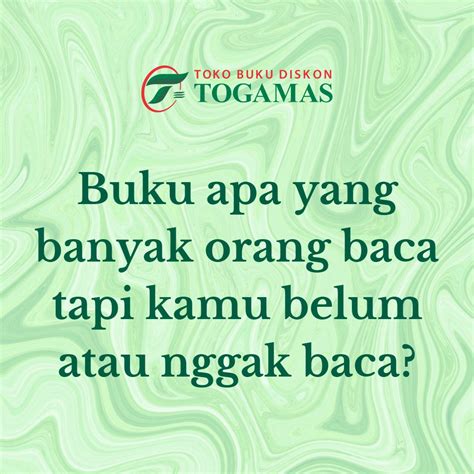 Toko Buku Diskon Togamas On Twitter Coba Spill Judul Bukunya