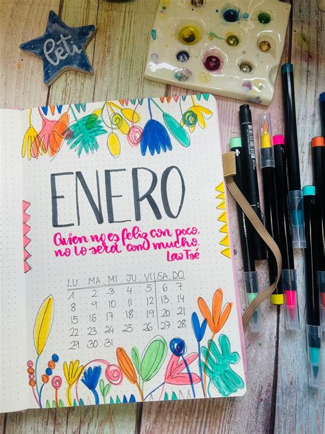 Portada Enero Bullet Journal Pequenas Grandes Cousas