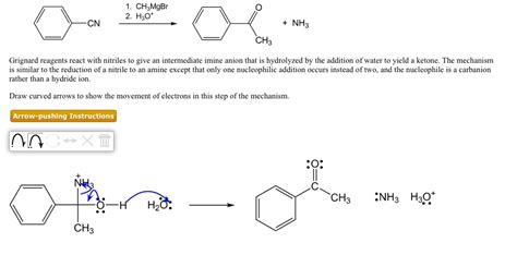 Solved Ch3mgbr H3o Cn Nh3 Ch3 Grignard Reagents React With Nitriles To Give An Intermediate