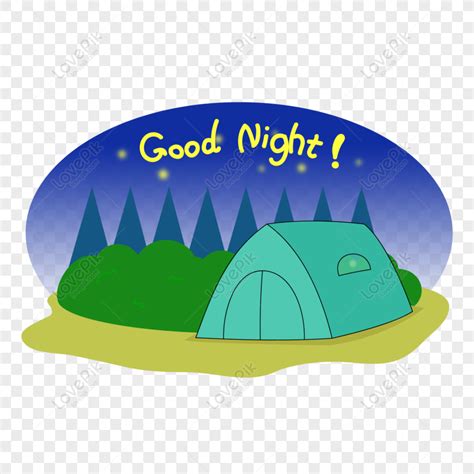 Free Original Healing Goodnight Camping Scene Vector Is Commercially