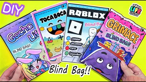 Paper Diy Blind Bag Unboxing Outfits Gachalife Tocaboca Roblox