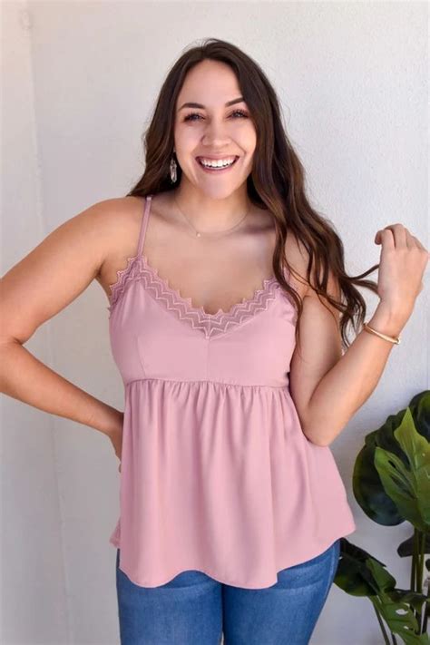 Super Cute Cami From Front To Back This Blush Color Is So Adorable And Matches Anything From