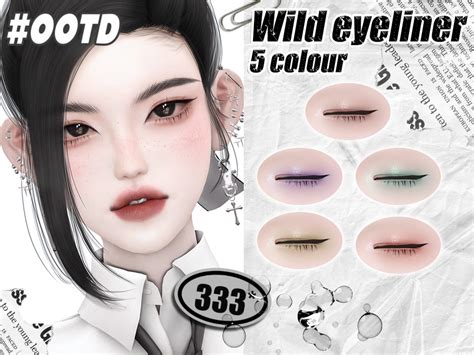 The Sims Resource Wild Eyeliner Eye Shadow In Sims Asian