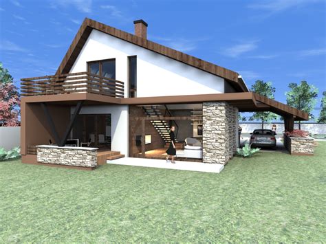 Arhiconstruct Proiect Casa Cu Mansarda Casa Nb 50