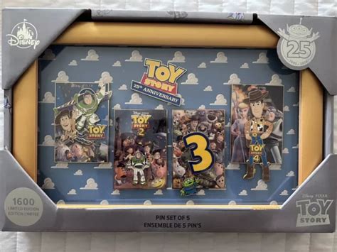 DISNEY STORE PIXAR Toy Story 25th Anniversary Pin Set Limited Edition