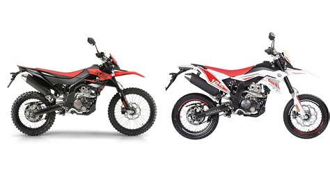 Motorrad Vergleich Aprilia RX 125 2018 Vs FB Mondial SMX 125i