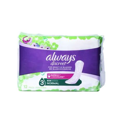 Always Discreet Incontinence Pads Normal For Sensitive Bladder X 12 Palamou