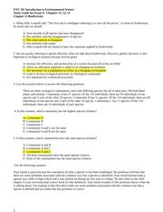 Exam 4 Review Handout ENV 101 Introduction To Environmental Science