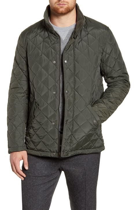 Cole Haan Diamond Quilted Jacket In Dark Green Green For Men Lyst