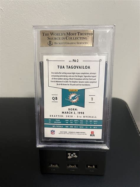 Tua Tagovailoa Chronicles Panini Rookie Rc Miami Dolphins Beckett