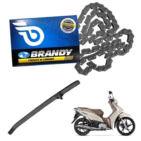 Kit Corrente De Comando Guia Para Moto Honda Biz Brandy Motope As