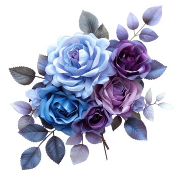 Beautiful Floral Arrangement With Blue And Purple Roses Nature Flower