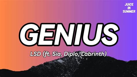 LSD Ft Sia Diplo Labrinth Genius Lyrics YouTube