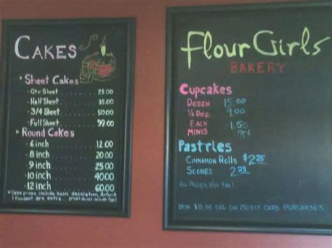 Menu at FlourGirls Bakery, Mobile