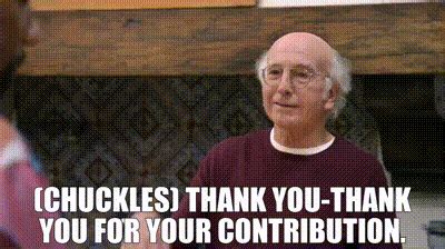 Yarn Chuckles Thank You Thank You For Your Contribution Curb