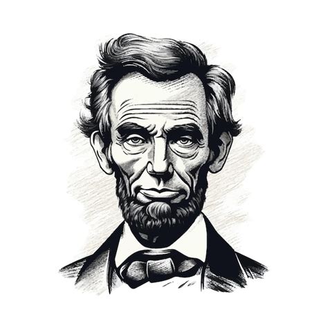 Ilustração De Um Retrato Do Presidente Dos Eua Abraham Lincoln Vetor Premium