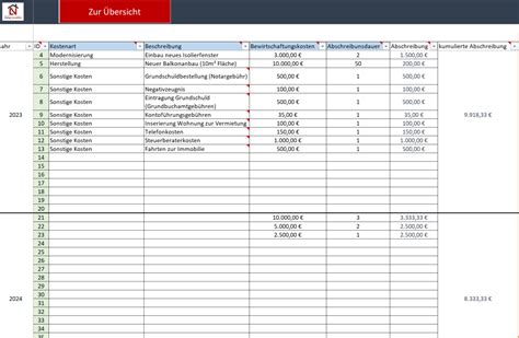 Excel Investitionsberechnung Immobilien Professional Version