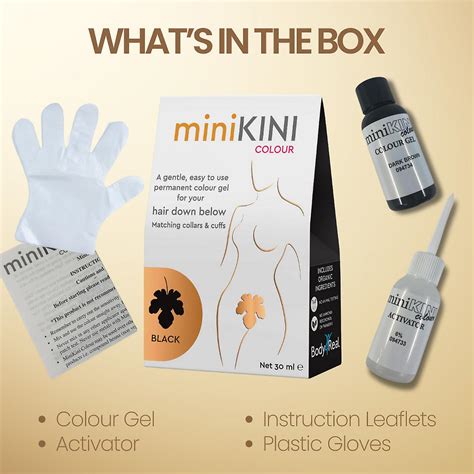 MiniKINI Organic Permanent Hair Dye Colour For Bikini Pubic Area BLACK Fruugo IE