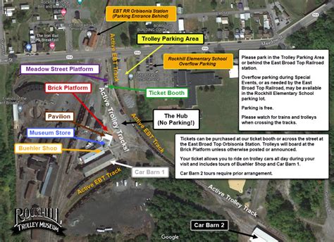 Campus Map And Parking Rockhill Trolley Museum