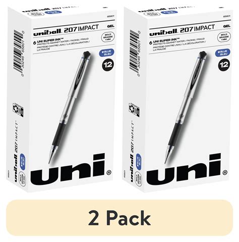 2 Pack Uniball Signo 207 Impact Gel Pens Bold Point 1 0mm Blue