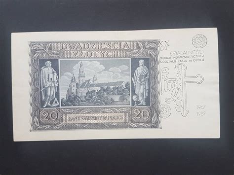 Polen 20 Zlotych 1940 Mit Stempel 20 Jahre Numismatische Ausstellung