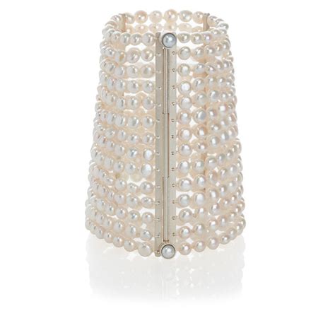 White Freshwater Pearl Cuff Bracelet Cd Pearls