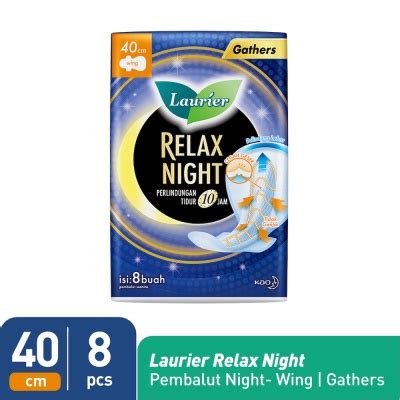 Jual Laurier Relax Night Pembalut Wanita With Gathers Cm Pcs