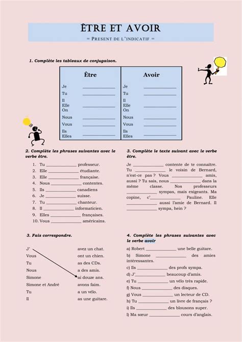 Être Et Avoir Interactive Exercise For 1º Eso You Can Do The Exercises