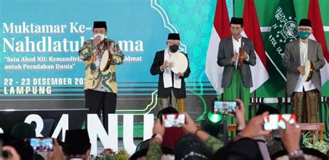 Hadiri Peresmian Pembukaan Muktamar Ke Nu Presiden Dan Wapres Kompak