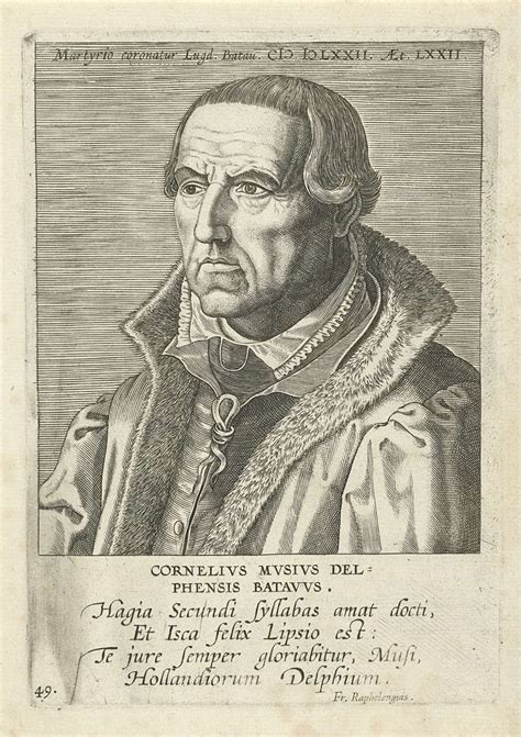 Portret Van Cornelis Musius Philips Galle Maarten Van Heemskerck