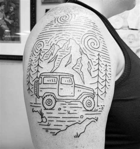 80 Jeep Tattoos For Men Automotive Design Ideas