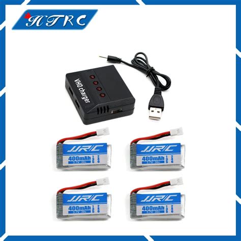 4 Unids 3 7 V Jjrc H31 400 MAh 3 7 V 30C Lipo Y 4in1 Cargador De