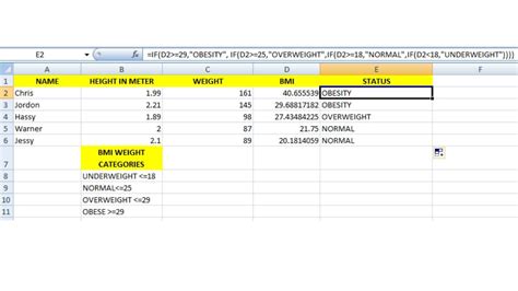 How To Use BMI Calculator In Excel (2025) | Techyuga