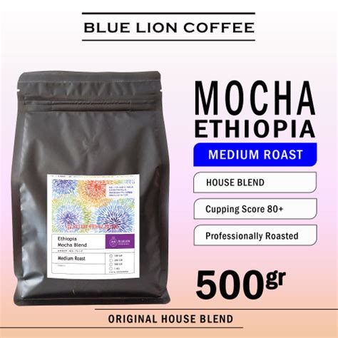 Jual Blue Lion Coffee Ethiopia Mocha Blend Gram Kopi Biji